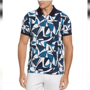 Perry Ellis ✨️ Men's Geometric Cotton Polo Shirt